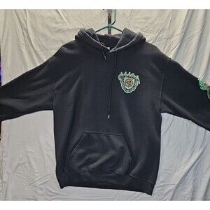 Terra Firma Graphic Hoodie Gildan Heavy Blend Black Mens Medium Sleeve Print